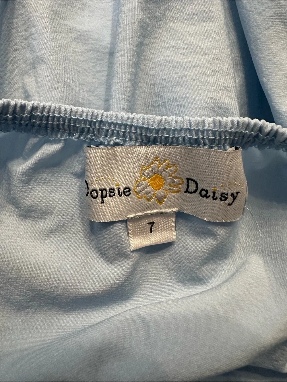 Adorable Girls' Light Blue Two-Piece Shorts Set by Oopsie Daisy. Size 7